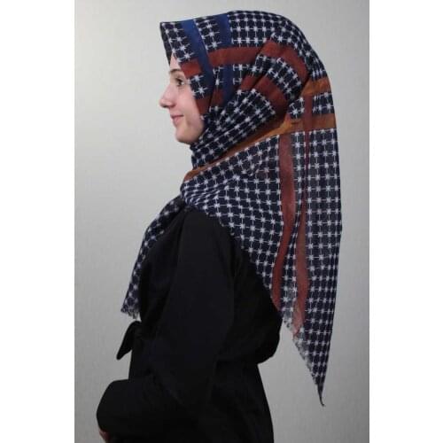 FOMARA SHİNE PATTERNED SILVERY LINEN SCARF-DESEN-03-RENK-15