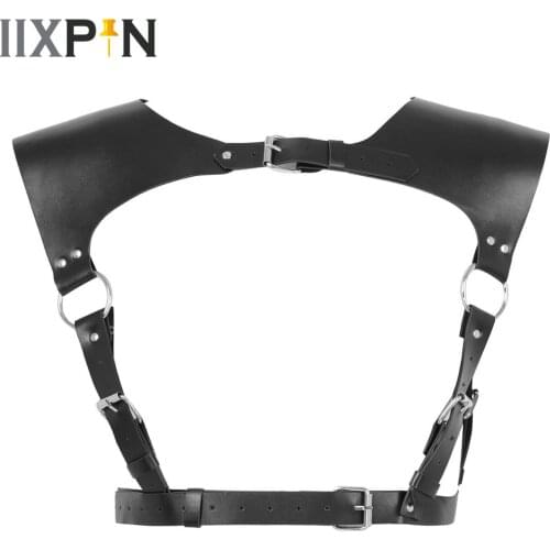 PU Leather Harness Sexy Bondage Lingerie Vintage Belt Womens Gothic Body Chest Harness Erotic Cage Bra Harajuku Lingerie Belt