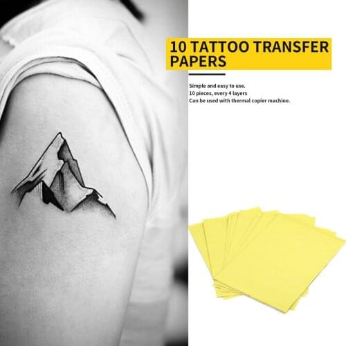 1 Lot (10 Sheets) Paper Supply Tracing Copy Body Art Stencil A4 Tattoo Transfer Carbon Use with Thermal Copier Machine