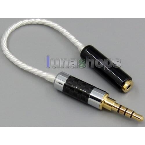 LN005220 4pin 3.5mm Male Silver Plated Re-Zero Balanced Hifiman HM901 HM802 To 4pin 2.5mm AKR03 Layla Angie Bal Earphone Cable