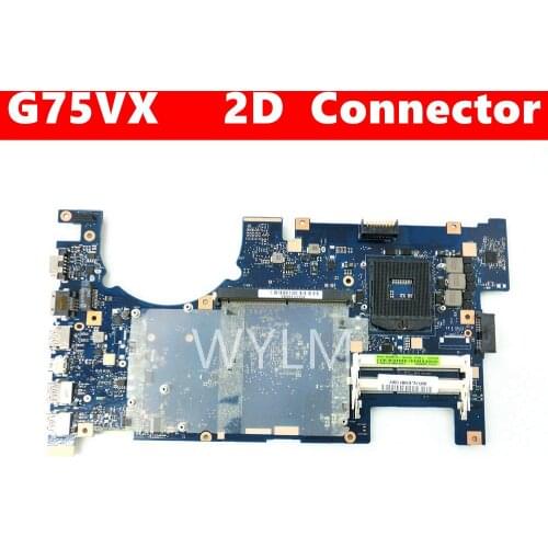G75VX Mainboard REV 2.0 2D LCD Connector For ASUS G75V G75VX laptop motherboard 4 Slots DDR3 USB 3.0 100% Tested Working Well