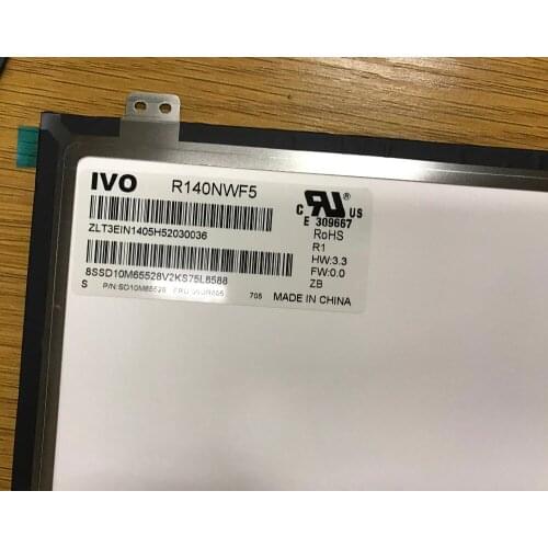Matrix for Laptop 14.0" LED Touch LCD screen R140NWF5 R1 For Lenovo P/N SD10K93460 FRU:00NY421 FHD 1920X1080 Matte 40Pin Panel