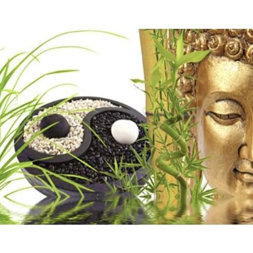 Buddha Religion Yin And Yang diagram Diamond Painting Set Full Square Round Drill 5D Diamond Embroidery Cross Stitch Kit A532