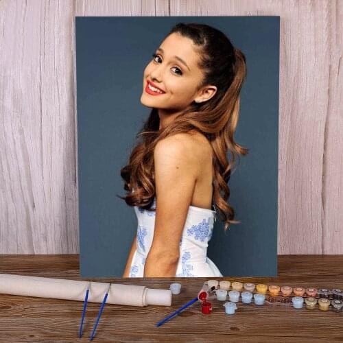 Ariana Grande DIY Paint By Numbers Kit Oil Paints 40*50 Paiting By Numbers Home Decor For Kids For Drawing Wall Handiwork