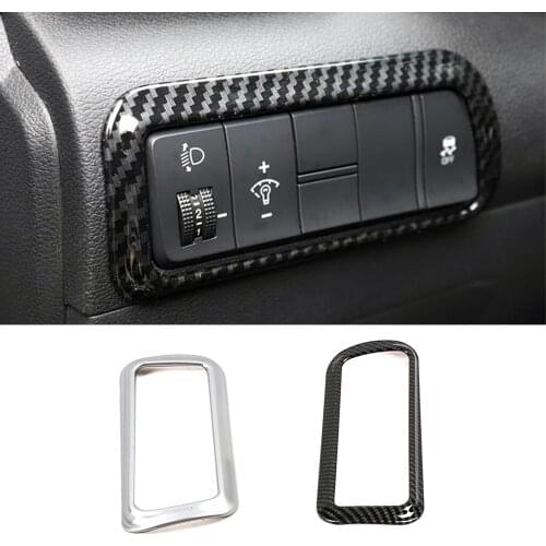 For Hyundai Tucson LHD 2015-2020 Head Lights Lamp Switch Button Decoration Cover Trim Interior Mouldings