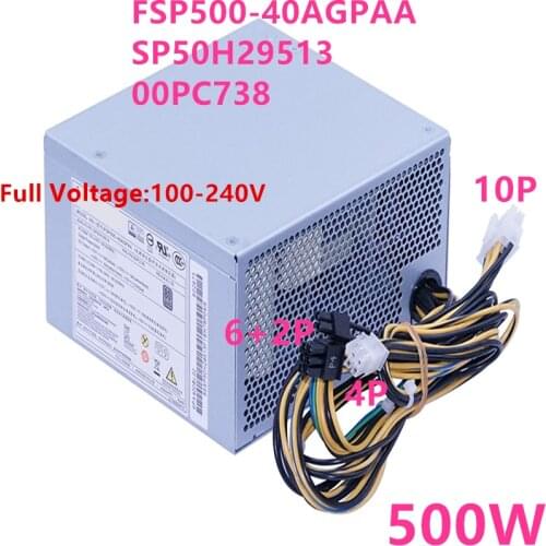 New PSU For Lenovo 6600 8600 710 920 P330 320 RTX2060 2080 10Pin Power Supply FSP500-40AGPAA TITAN650 HK650-52PEP FSP400-40AGPAA