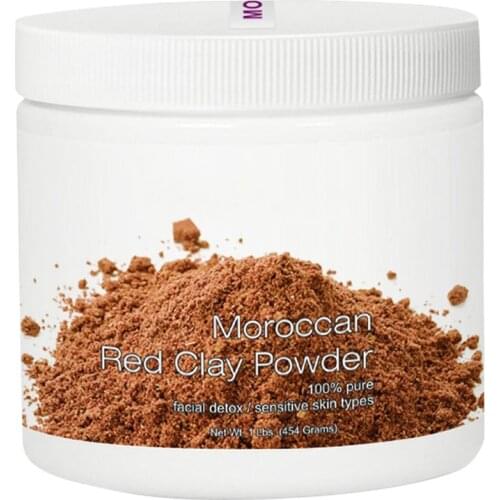 Moroccan Red Clay Powder Purifying Face Mask Excellent Facial Cleanser Detox Deep Cleaning Gentle Skin Care For Sensitive Skin