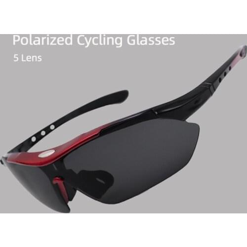 Polarized Cycling Eyewear Lightweight Bicycle Sunglasses Outdoor Sport Road Bike MTB Mens Women Goggles Fishing Eyewear 5 Lens