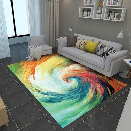 Modern style Painted carpets For Living room coffee table Area Rectangle carpet Simple bedroom Home decor Anti-slip floor Mats