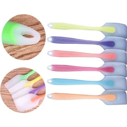 Translucent Silicone Cream Baking Scraper Non Stick Butter Spatula Nylon Chocolate Spreader Smoother Heat Resistant Kitchen Tool