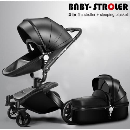 Luxury Baby Stroller 3 In 1 Fashion Eggshell Carriage European Pram Suit for Lying and Seat Stroller and Car Seat CE Number