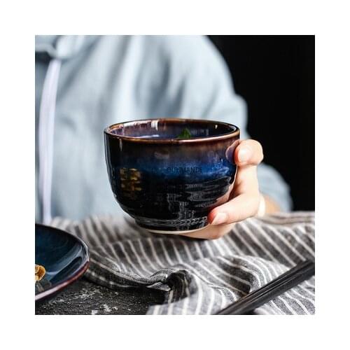 150ml Blue High Temperature Firing Ceramic Teacup Sake Cup Personality Coffee Mug China Porcelain tea cup
