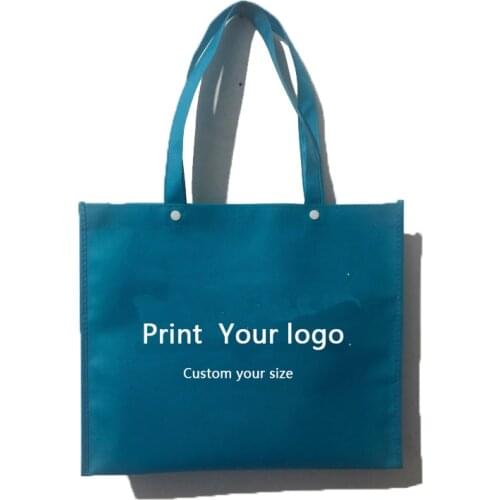 300pcs Custom logo bags high quality suture non woven bags cloth tote bags shoes bags with logo any szie any color choose
