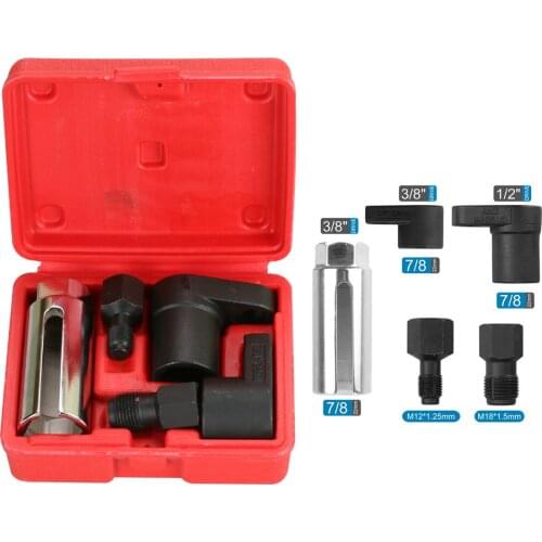 Oxygen Sensor Socket Wrench Thread Chaser Tool Kit Fit for All Auto O2 Socket Removal Installation Install Offset Vacuum