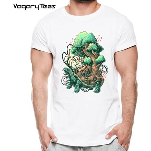 VagaryTees Chinese style mens Tshirt Newest Hot top the turtle Print Hip Hop Short Sleeve T Shirts homme