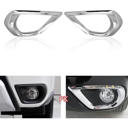 YAQUICKA 2Pcs/set ABS Chrome Car Front Fog Light Lamp Cover Trim Car Styling for Subaru Forester 2013 2014 2015 Car-covers