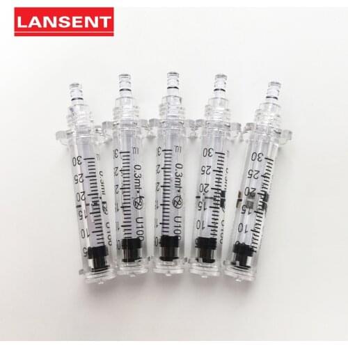 0.3ml 20pcs Ampoule Syringes For Hyaluron Pen High Pressure Wrinkle Removal Water Syringe With Production Date And Number