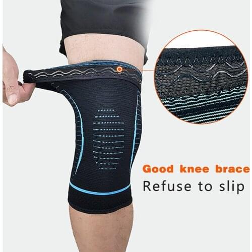 1PC Knee Pad Training Elastic Knitted Knee Brace Support Compression Sleeves For Sports Pain Relief Injury Recovery Sportswear