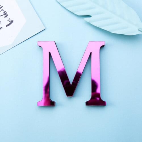 10CM Lettre Anniversaire Decor 26 Letters DIY 3D Mirror Acrylic Wall Stickers Decals Home Decor Wall Art 9 Colors Letters Name