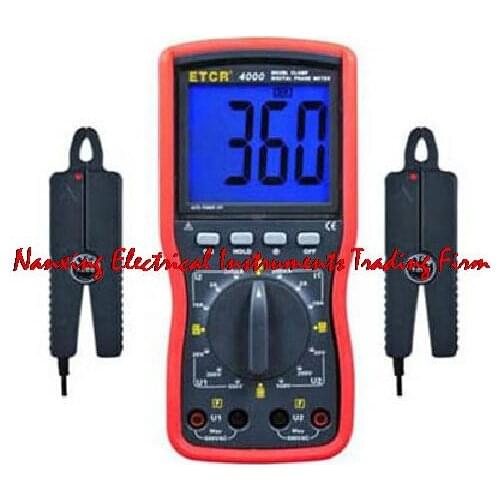 Fast arrival ETCR4000 Double clamp digital phase meter Clamp meter