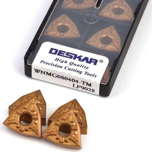 DESKAR WNMG080404-TM WNMG080408-TM WNMG080412-TM LF9028 100% original CNC lathe tool carbide inserts turning tool steel parts