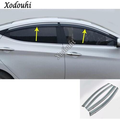 For Hyundai Elantra Avante 2016 2017 2018 2019 2020 Car Styling Stick Plastic Window Glass Wind Visor Rain/Sun Guard Vent 4pcs