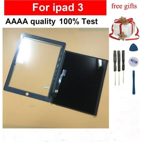 For Ipad 3 ipad 3rd Touch Screen Sensor Digitizer Sensor Panel Glass + LCD Display Monitor Screen Panel Module