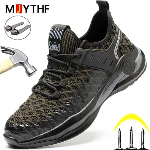 Breathable Light Safety Shoes Men Puncture-Proof Work Shoes Sneakers Men Indestructible Industrial Shoes Male Protective Shoes