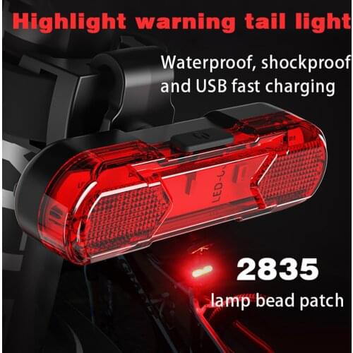 Bicycle Light Usb Charging Led Light Night Bike Mountain Bike Rear Light Bicycle Accessories Lanterna Para Фонарь Велосипед 2021