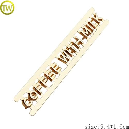 Custom metal logo design for bags handbags luggage metal brand logo label tag