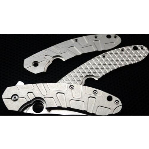 Titanium Alloy Pocket Folding Knife Handle Single Side Patch Material DIY Custom Grip scales blanks slabs For C156 Blade Cutter