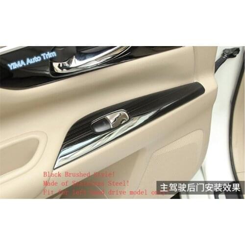 Lapetus For Nissan Teana / Altima 2014 - 2018 Auto Styling Door Armrest Window Glass Lift Button Panel Cover Trim 4 Piece / Set