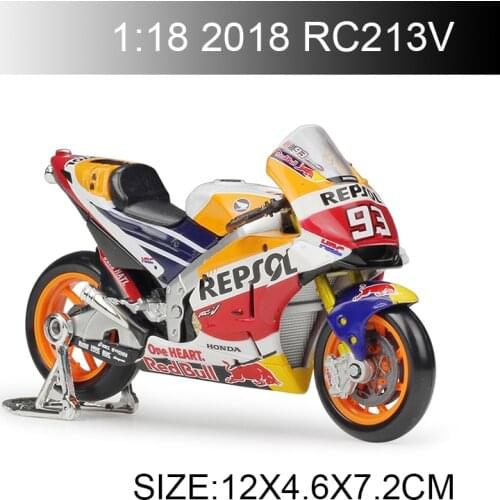 Maisto 1:18 Motorcycle Models GP racing 2018 RC213V 93 26 Model Motor Bike Miniature Race Toy For Gift Collection