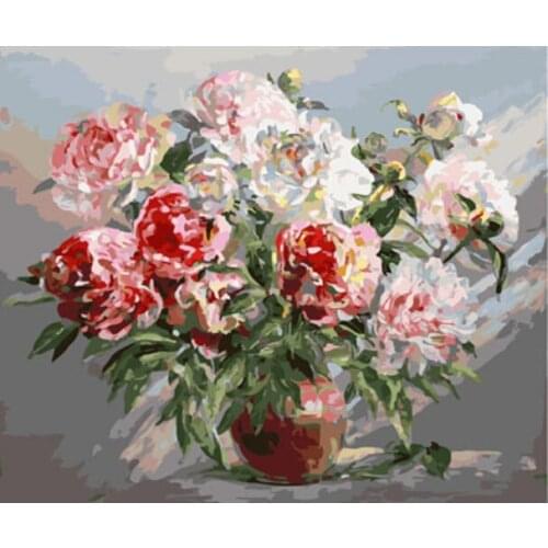 DRAWJOY Flower Framed Picture DIY Painting By Numbers Painting & Calligraphy Home Decoration For Living Room Wall