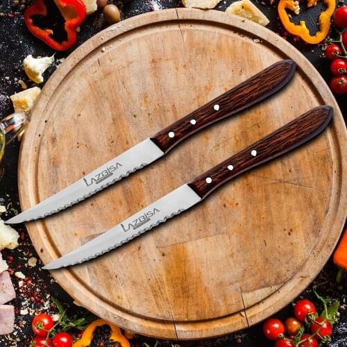 Kitchen Knife Set Steak Meat Knife Restaurant Meat Cutting Chopping Fruit Vegetable Knife Stylish Wenge Wood Handle