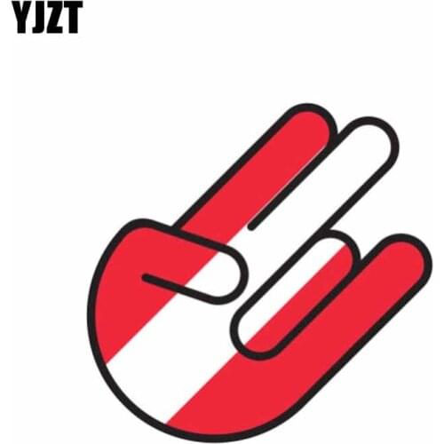 YJZT 10.1CM*15CM Austria Flag Decal Shocker Flag Motorcycle Helmet Car Sticker 6-1075