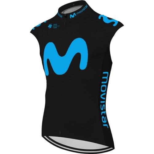 No windproof Movistar Ropa Malliot 2021 Equipacion sleeveless Jerseys Mallot Camiseta Ciclismo Masculino Maillot Ciclismo Hombre