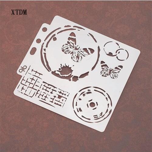 Butterfly plastic mold shield DIY cake scrapbook stencils hollow Embellishments printing lace ruler Valentines Day