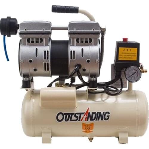 8L Portable Air Compressor 0.7MPa Small Inflating Pump Cylinder Air Pump Oil-free Compressor