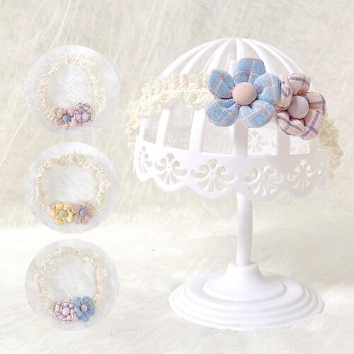 Floral Girls Hairband Lace Autumn Baby Headband Lovely Flowers Head Band for Children Photo Props Headwear Kids Hair Accessories