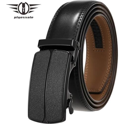 Designer Mens Belts Luxury Brand Matte Automatic Buckle Genuine Leather Male Dark Brown Black Business Trouser Belt Strap B732