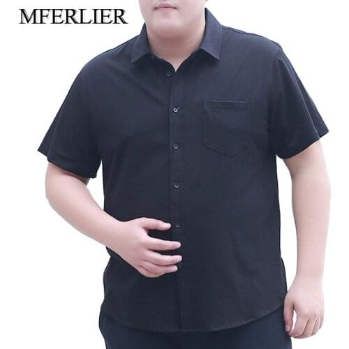 Summer men shirt Plus size 5XL 6XL 7XL 8XL 9XL 10XL Bust 165cm Loose short sleeve large size shirts