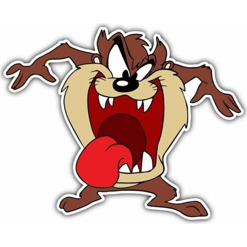 S50379#13/15/17CM Personality PVC Decal TAZ Tasmanian Devil Car Sticker on Motorcycle Laptop Decorative Accessories