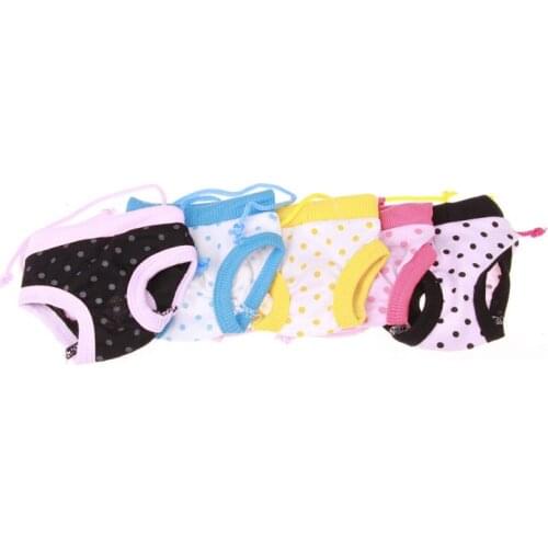 Dog Shorts Female Pet Dog Puppy Sanitary Lovely Pant Short Panty Striped Diaper Underwear Large