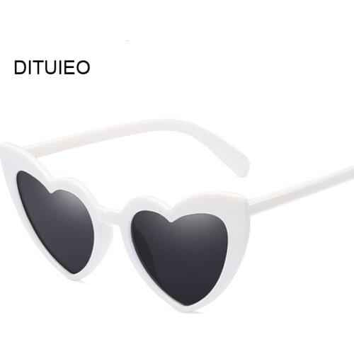 New Fashion Love Heart Cat Eye Sunglasses Women Brand Designer Vintage Sun Glasses Female Shades Oculos De Sol