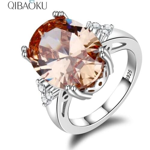High Quality 925 Silver Gemstone Rings for Women Wedding Anniversary Party Christmas Gift Jewelry Ring Wholesale