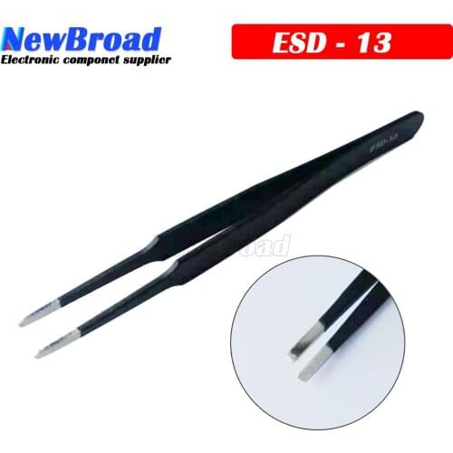 1PCS ESD-13 Anti-Static ESD Tweezers BGA Tweezers Antistatic Tweezers