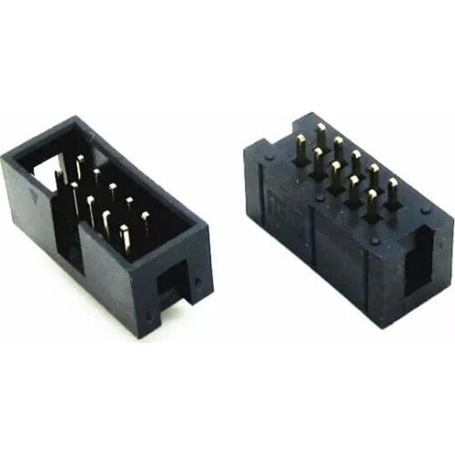 10PCS DC3-10P straight IDC Box headers connector 10Pins 2x5 2.54mm Pitch Box headers 10P