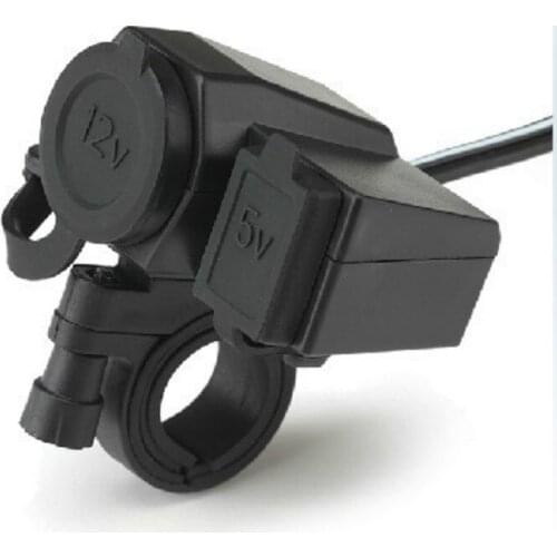 12-24V USB Cigarette Lighter Waterproof Power Port Outlet Socket Kit For Motorcycle Power Plug Outlet LED usb charger motorcycle