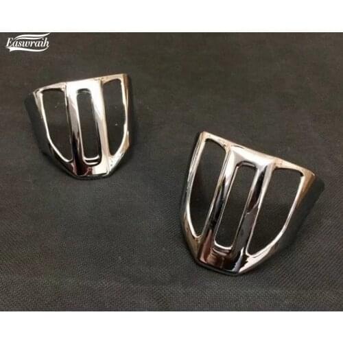 2Pcs Car ABS Chromed Steeling Wheel Decoration Frame Trim Cover For KIA RIO 4 KX CROSS KX3 K4 2017 Accessories